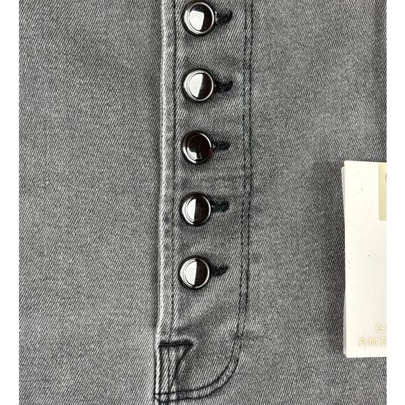 Good American Plus Womens 20 High Waist Skinny Button Fly Gray denim Jeans NEW - Picture 5 of 8